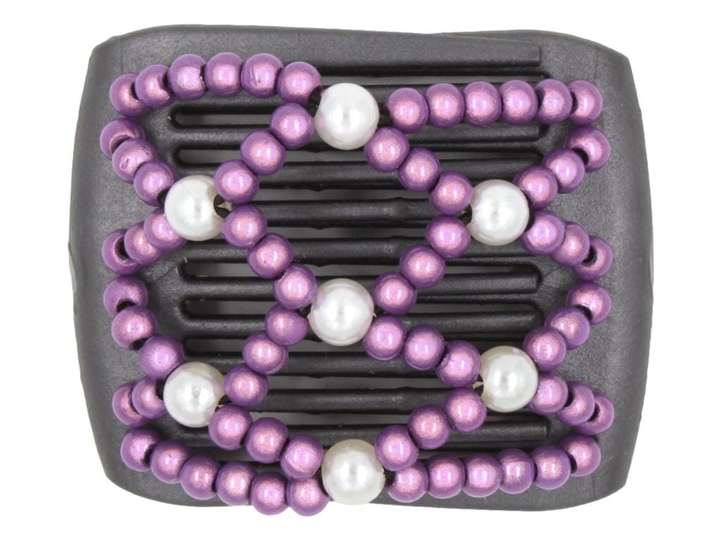 African Butterfly LadyBug Hair Comb - Black Pearl 55