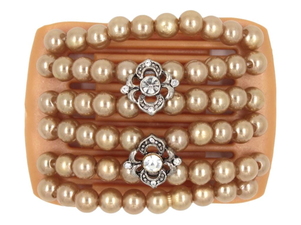 African Butterfly LadyBug Hair Comb - Blonde Pearl 39