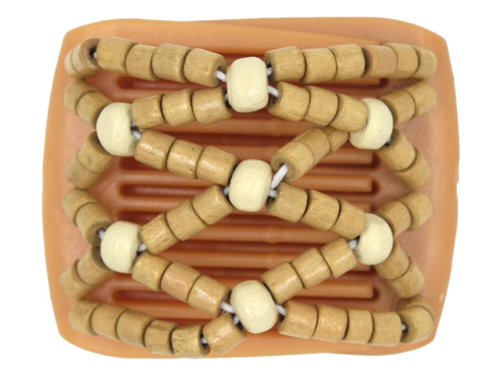 African Butterfly LadyBug Hair Comb - Blonde Pearl 40