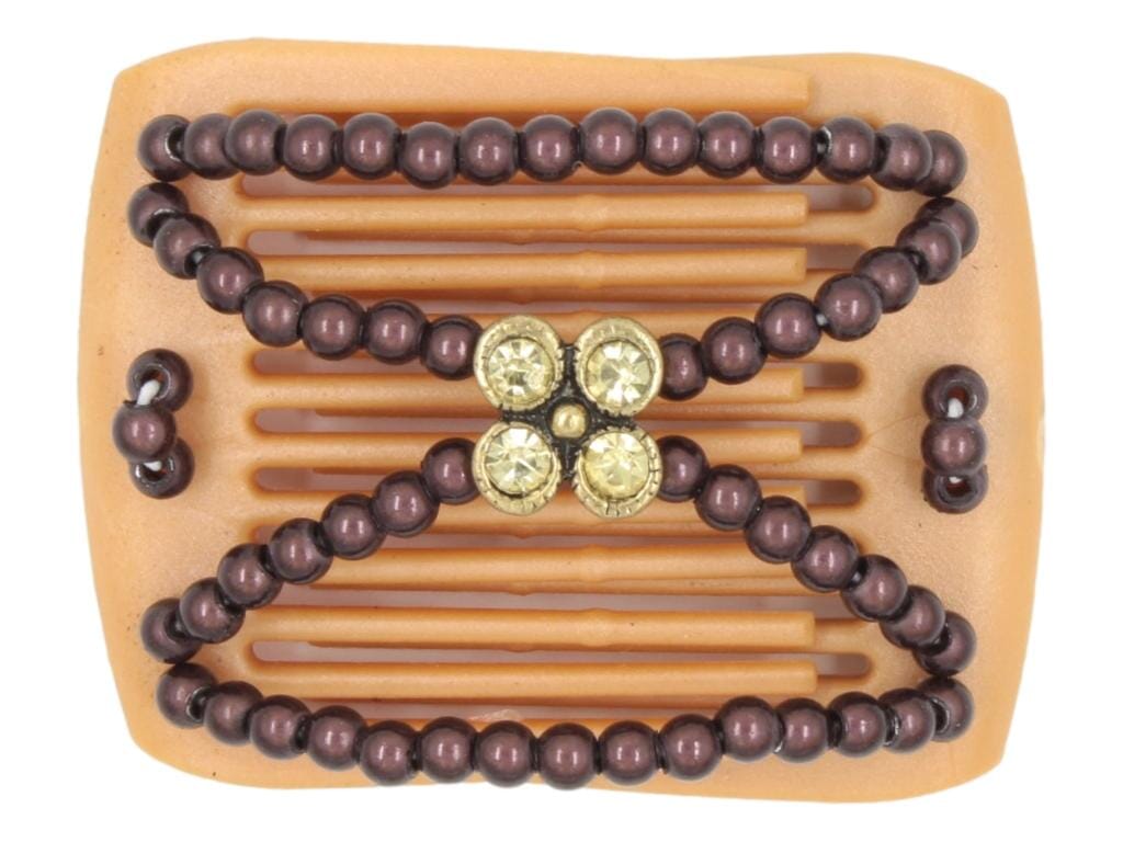 African Butterfly LadyBug Hair Comb - Blonde Pearl 45