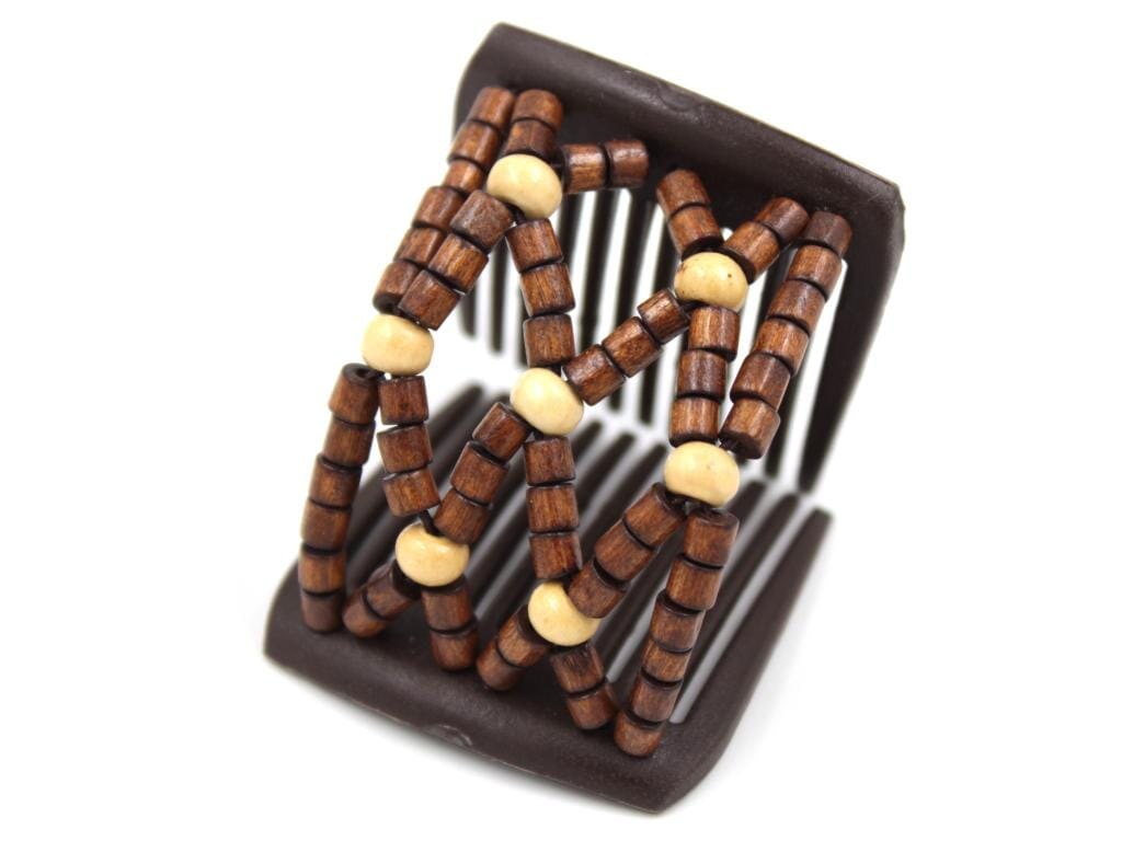 African Butterfly LadyBug Hair Comb - Brown 73