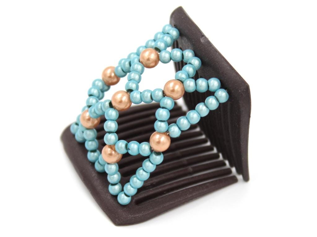 African Butterfly LadyBug Hair Comb - Brown 76