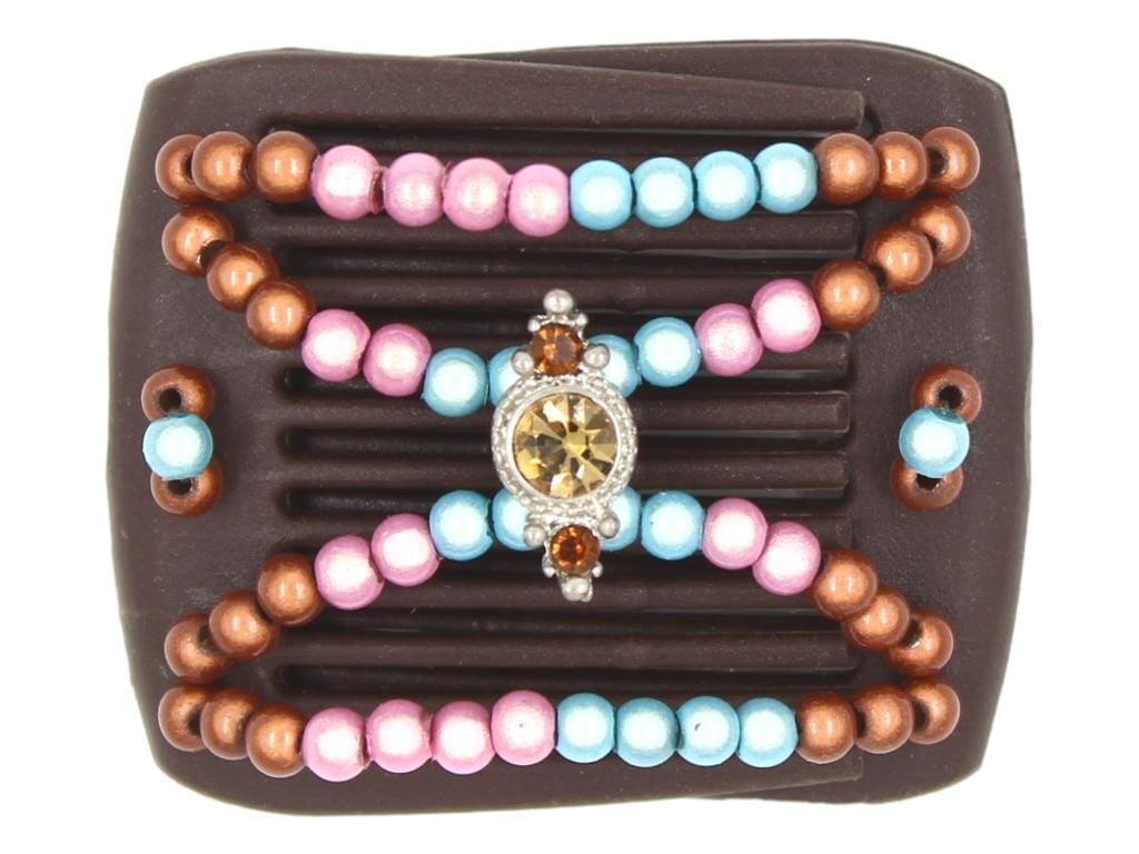 African Butterfly LadyBug Hair Comb - Brown 88