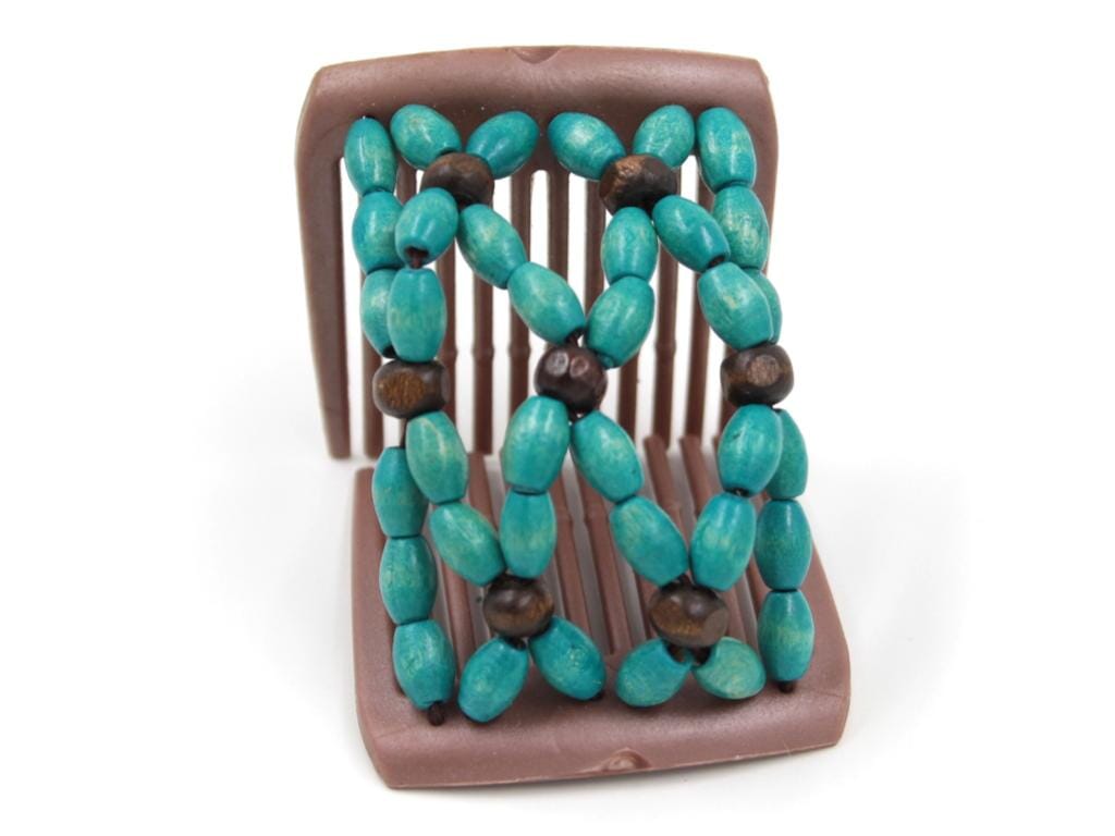 African Butterfly LadyBug Hair Comb - Brown Pearl 44