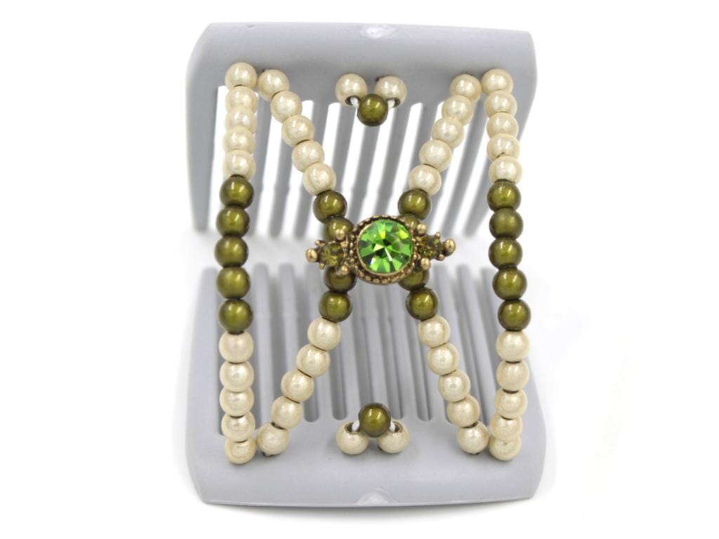 African Butterfly LadyBug Hair Comb - Gray 45