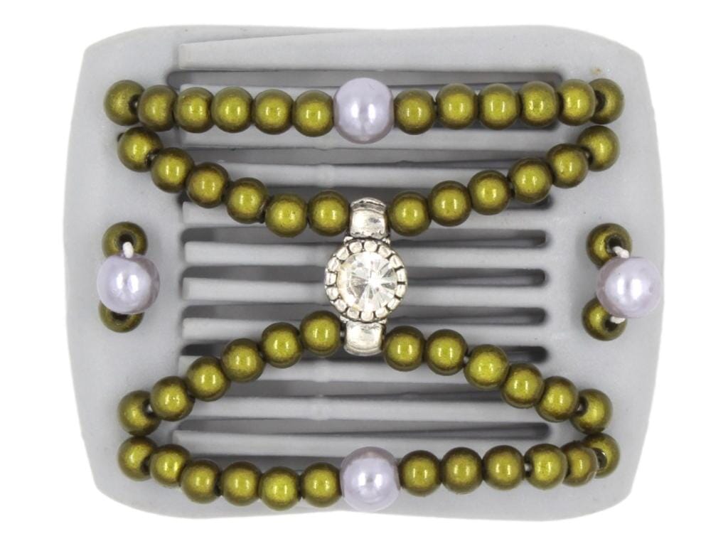 African Butterfly LadyBug Hair Comb - Gray 51