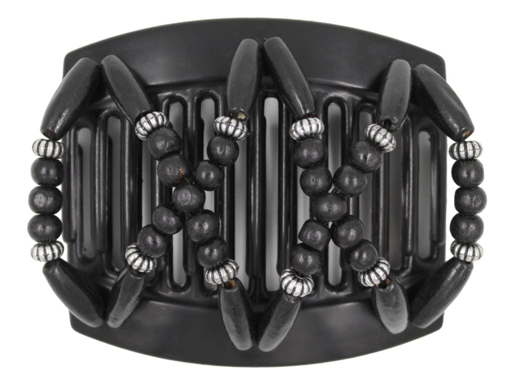 African Butterfly Thick Hair Comb - Beada Black 161