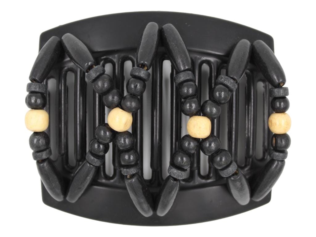African Butterfly Thick Hair Comb - Beada Black 164