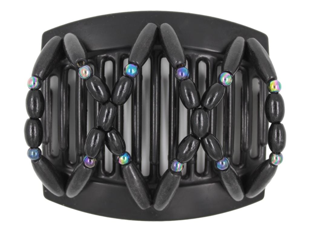 African Butterfly Thick Hair Comb - Beada Black 165