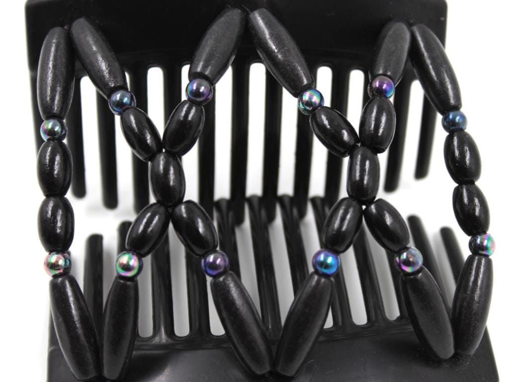 African Butterfly Thick Hair Comb - Beada Black 165