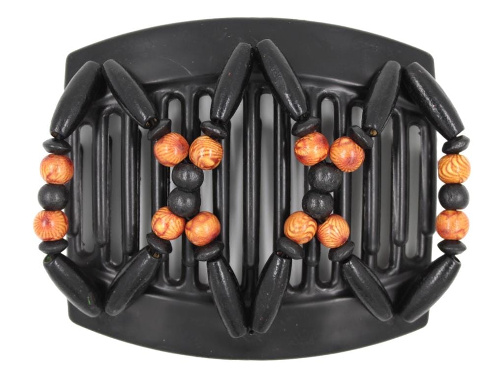 African Butterfly Thick Hair Comb - Beada Black 167
