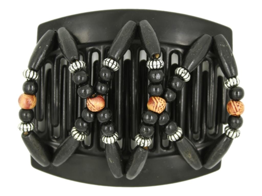 African Butterfly Thick Hair Comb - Beada Black 169