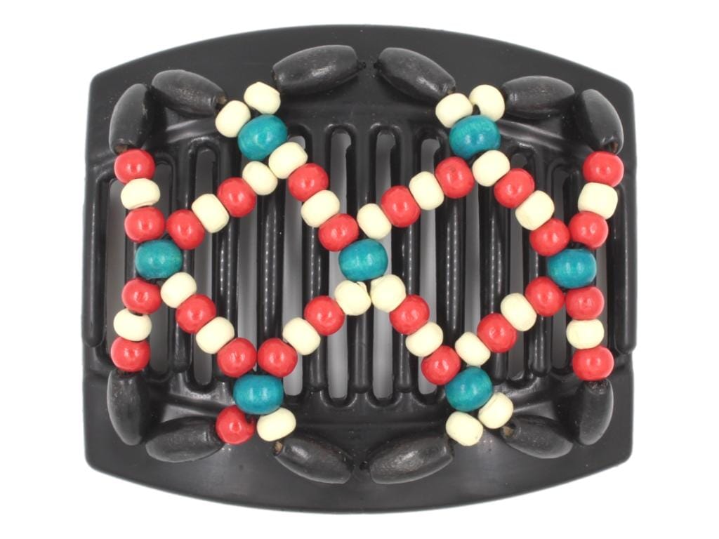 African Butterfly Thick Hair Comb - Beada Black 193