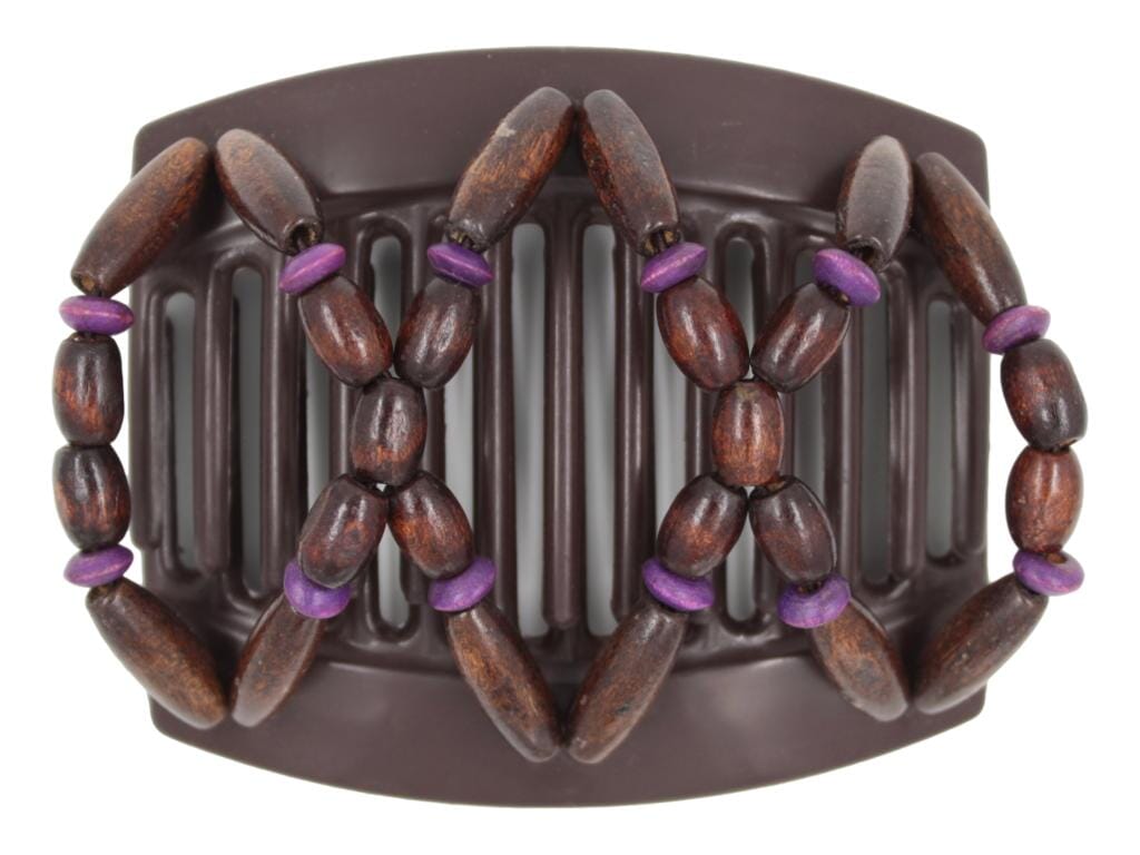 African Butterfly Thick Hair Comb - Beada Brown 237