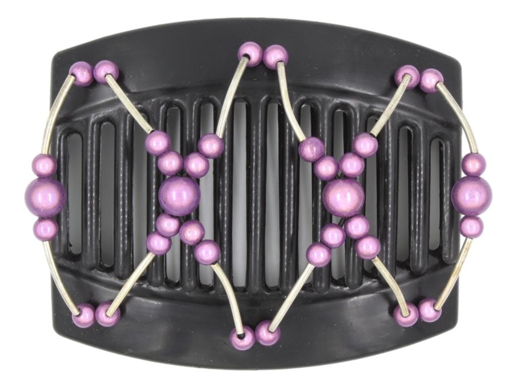 African Butterfly Thick Hair Comb - Beada Tube Black 74