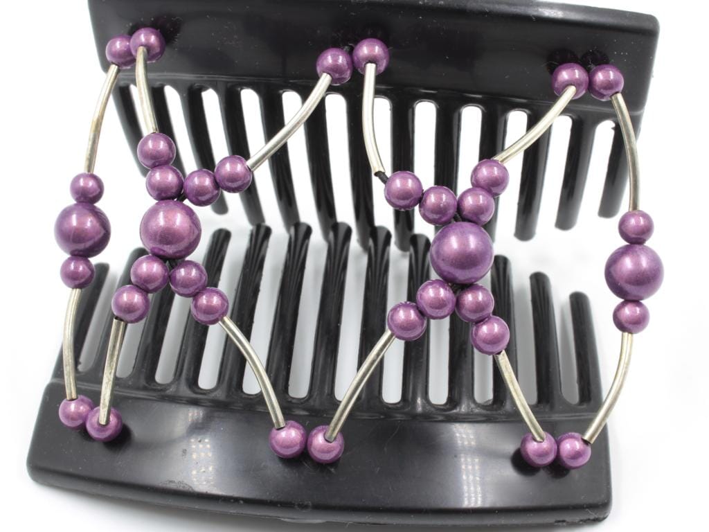 African Butterfly Thick Hair Comb - Beada Tube Black 74