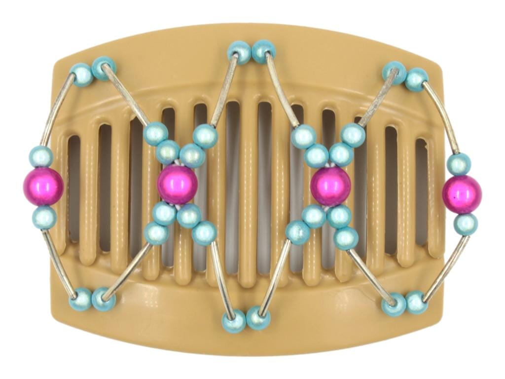 African Butterfly Thick Hair Comb - Beada Tube Blonde 49