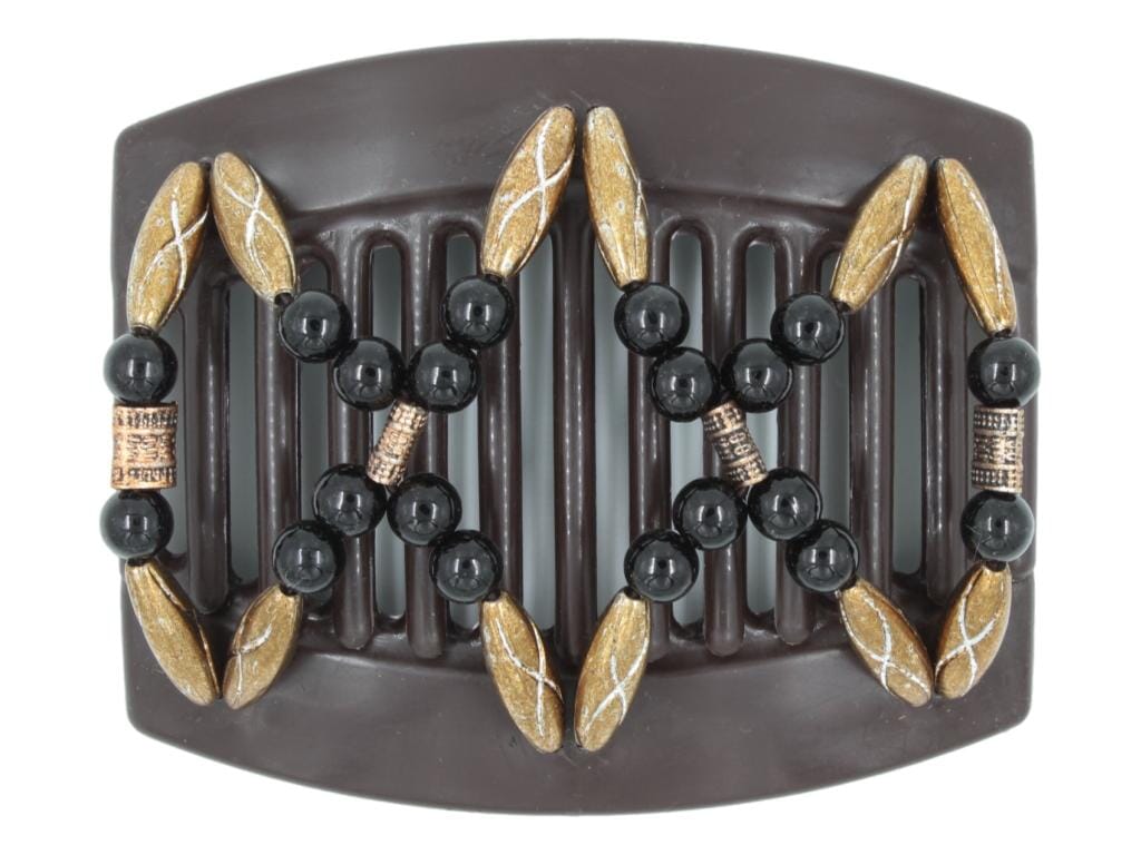 African Butterfly Thick Hair Comb - Dalena Brown 153