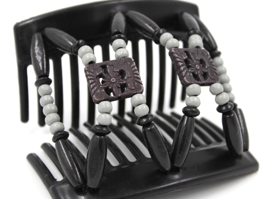 African Butterfly Thick Hair Comb - Dupla Black 151