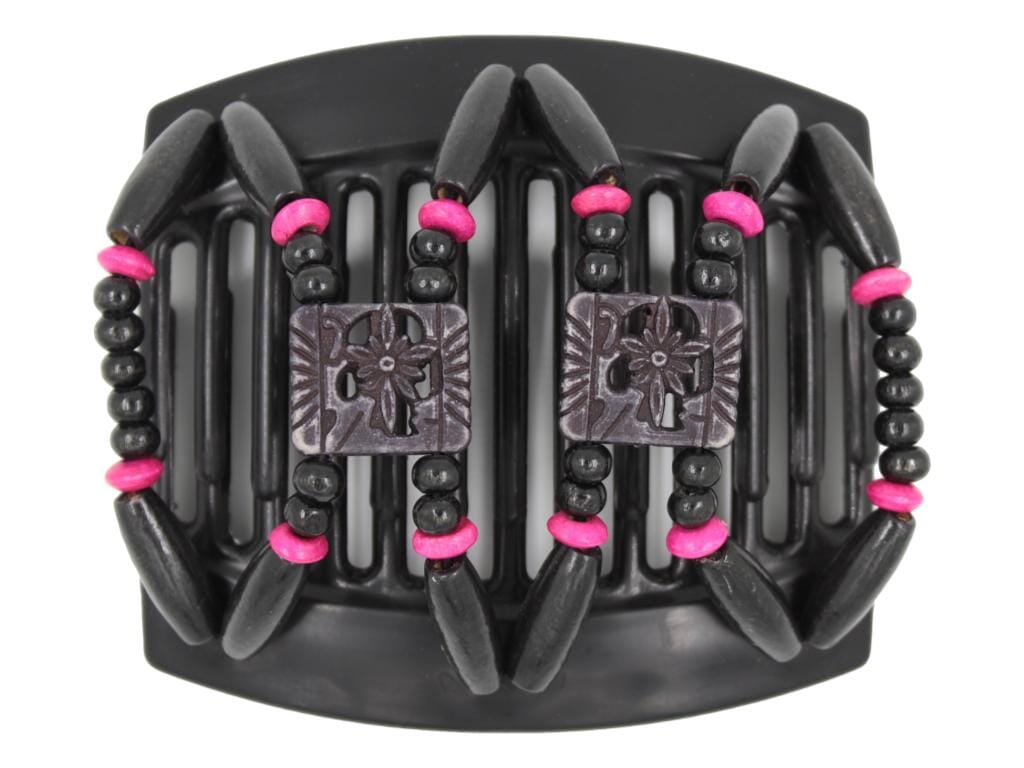 African Butterfly Thick Hair Comb - Dupla Black 155