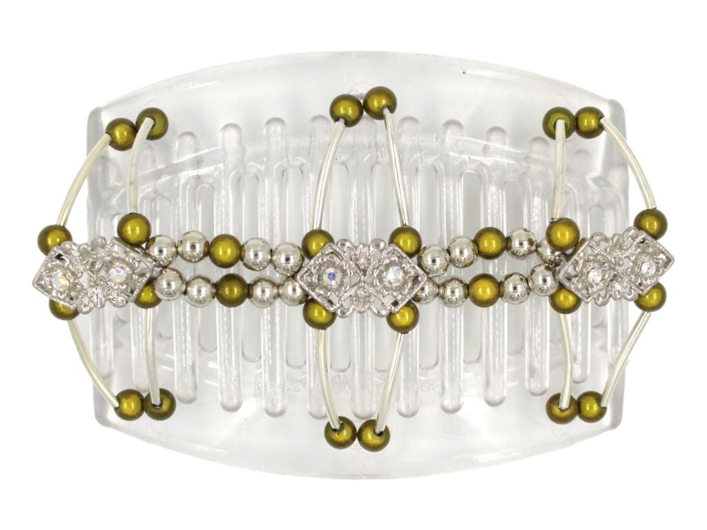 African Butterfly Thick Hair Comb - Flowers Clear 80