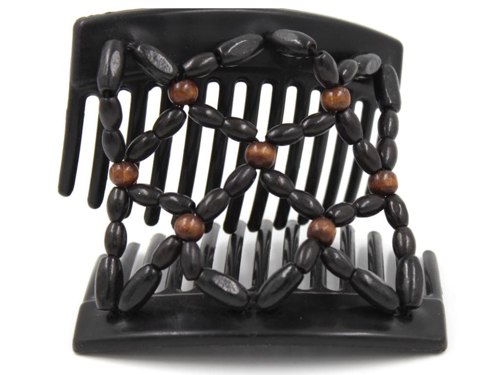 African Butterfly Thick Hair Comb - Ndebele Black 133