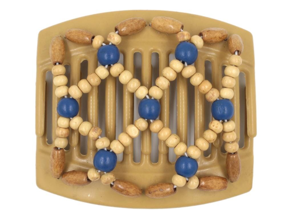 African Butterfly Thick Hair Comb - Ndebele Blonde 86