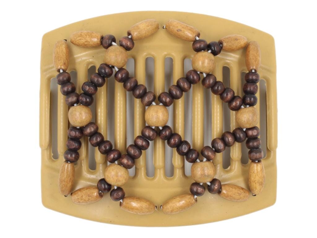 African Butterfly Thick Hair Comb - Ndebele Blonde 88
