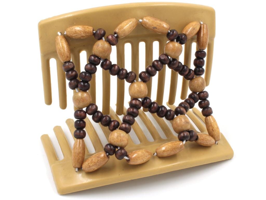 African Butterfly Thick Hair Comb - Ndebele Blonde 88
