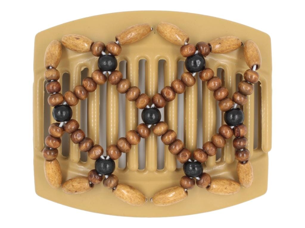 African Butterfly Thick Hair Comb - Ndebele Blonde 97