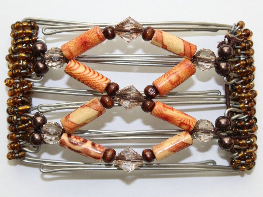 African Butterfly - 5 Tong Wire Hair Clip 54