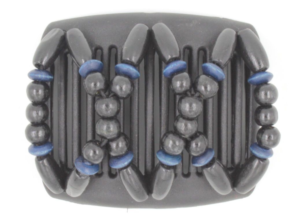 African Butterfly Chameleon Hair Comb - Beada Black 10