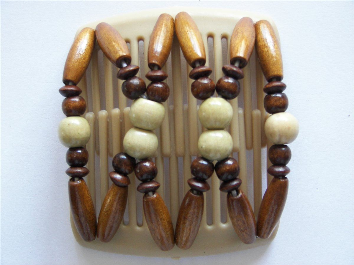 African Butterfly Chameleon Hair Comb - Beada Blonde 02