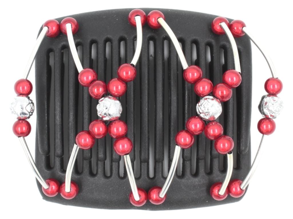 African Butterfly Chameleon Hair Comb - Beada Tube Black 21