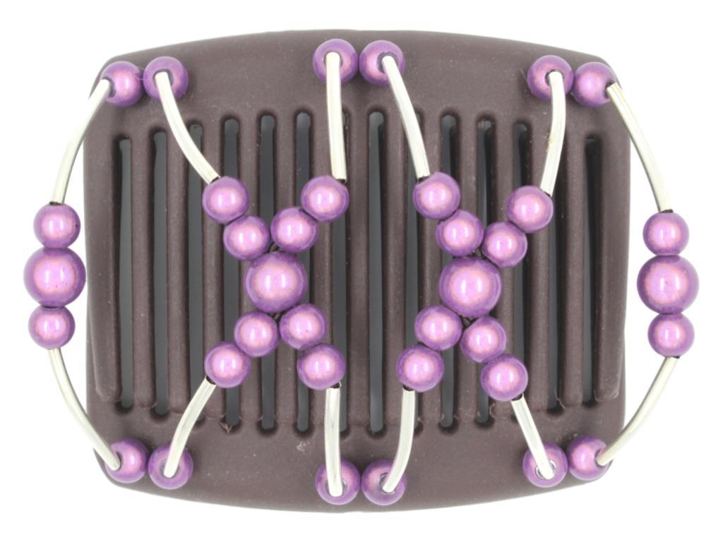 African Butterfly Chameleon Hair Comb - Beada Tube Brown 12