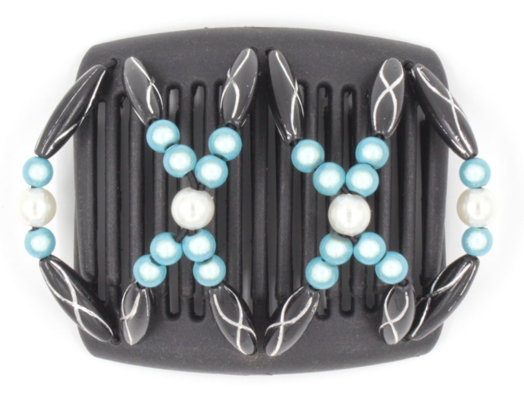 African Butterfly Chameleon Hair Comb - Dalena Black 23