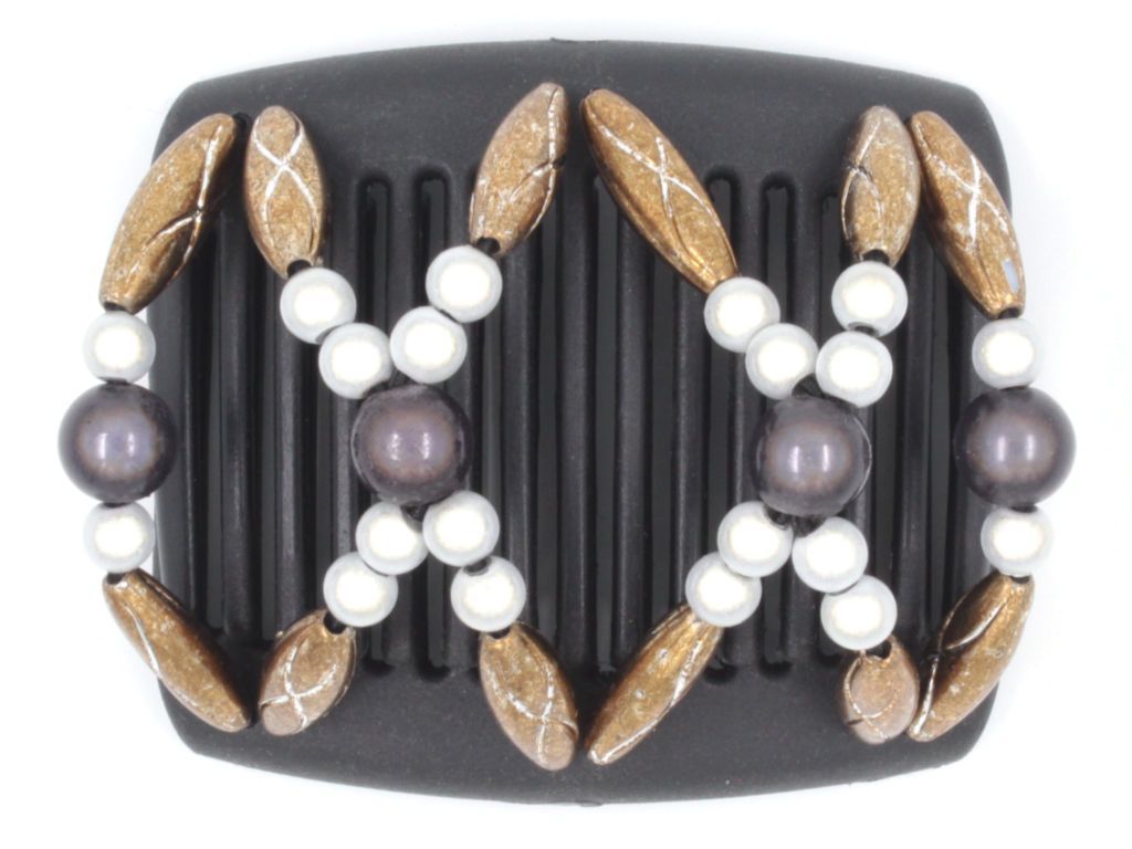 African Butterfly Chameleon Hair Comb - Dalena Black 24