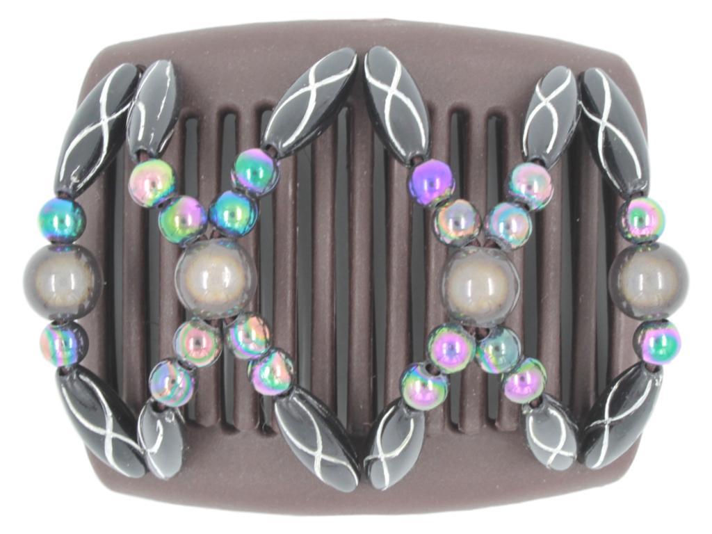 African Butterfly Chameleon Hair Comb - Dalena Brown 23