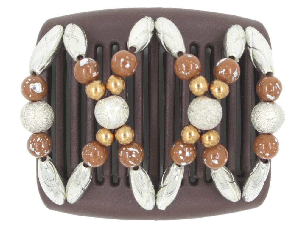 African Butterfly Chameleon Hair Comb - Dalena Brown 27