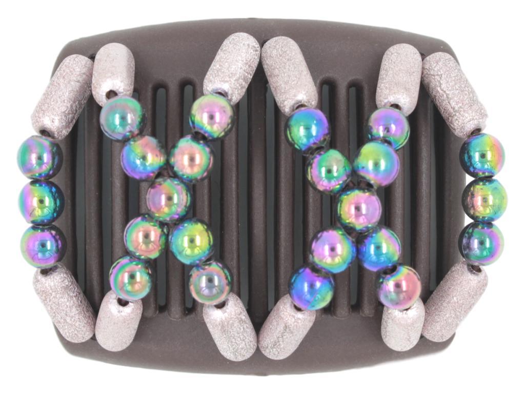 African Butterfly Chameleon Hair Comb - Dalena Brown 28