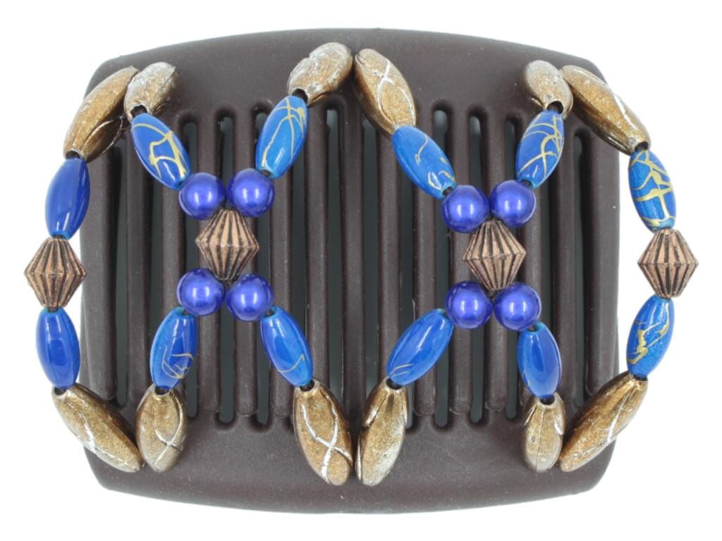 African Butterfly Chameleon Hair Comb - Dalena Brown 38