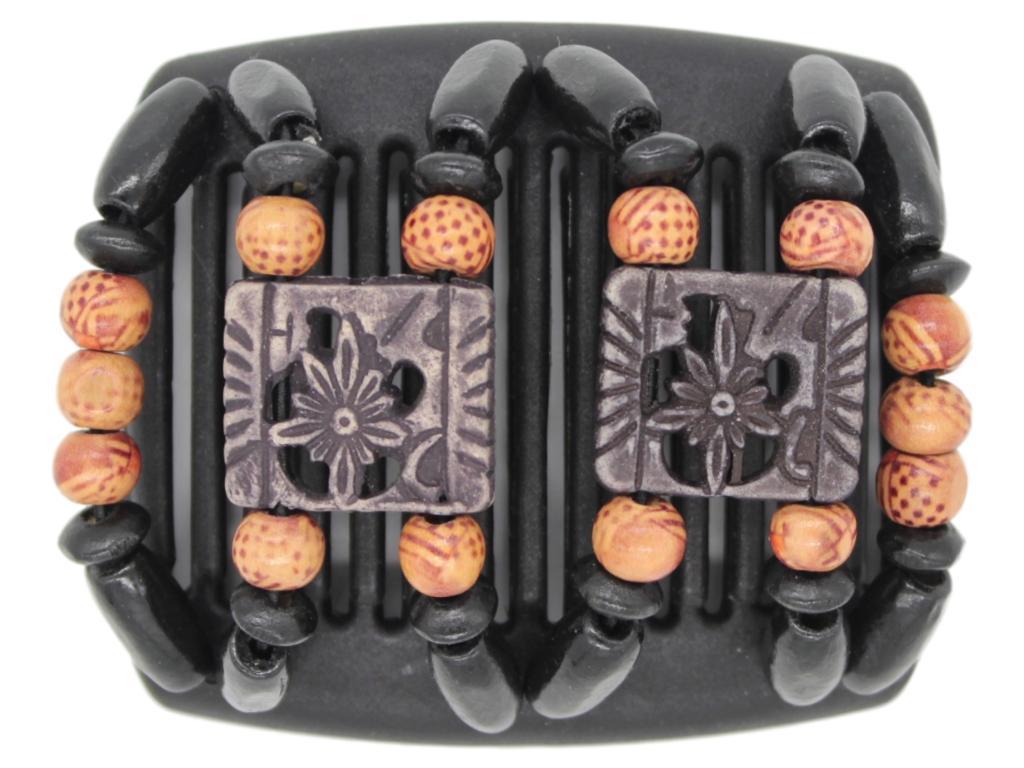 African Butterfly Chameleon Hair Comb - Dupla Black 16