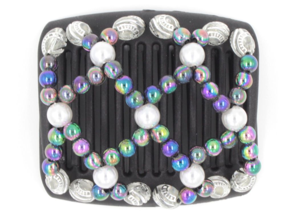 African Butterfly Chameleon Hair Comb - Ndalena Black 24