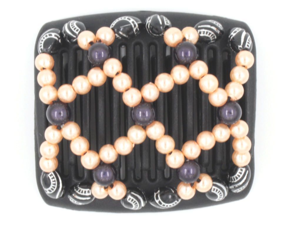 African Butterfly Chameleon Hair Comb - Ndalena Black 25