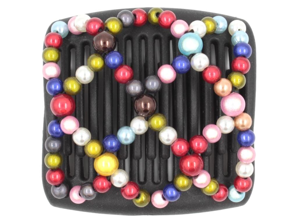 African Butterfly Chameleon Hair Comb - Ndalena Black 40