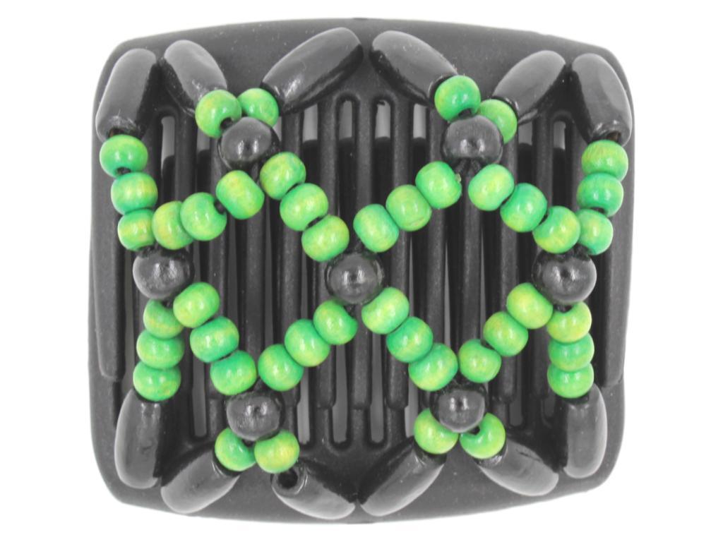 African Butterfly Chameleon Hair Comb - Ndebele Black 11