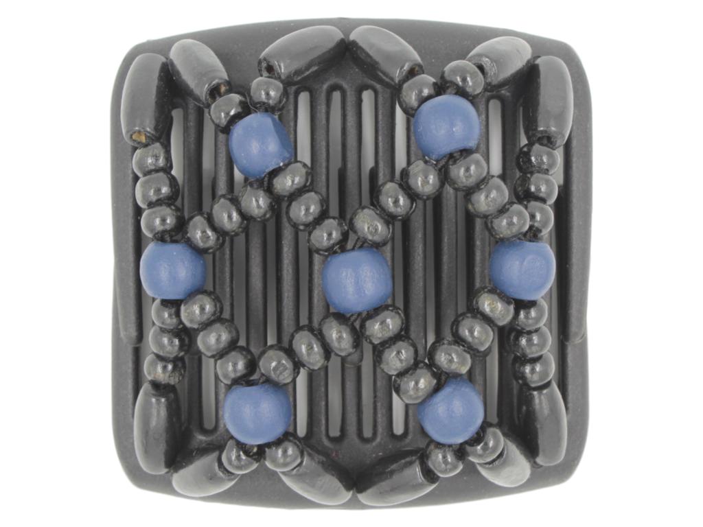 African Butterfly Chameleon Hair Comb - Ndebele Black 13
