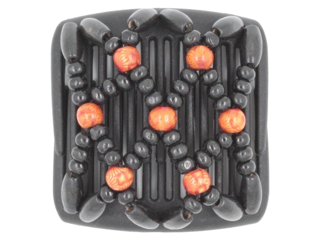 African Butterfly Chameleon Hair Comb - Ndebele Black 41