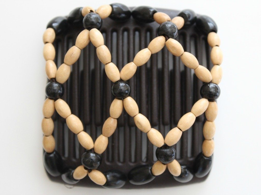 African Butterfly Chameleon Hair Comb - Ndebele Brown 08