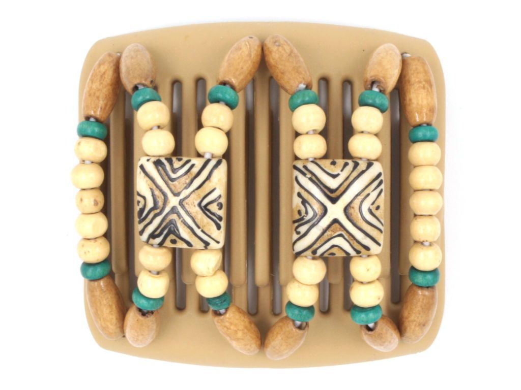 African Butterfly Chameleon Hair Comb - Stones & Bones Blonde 19